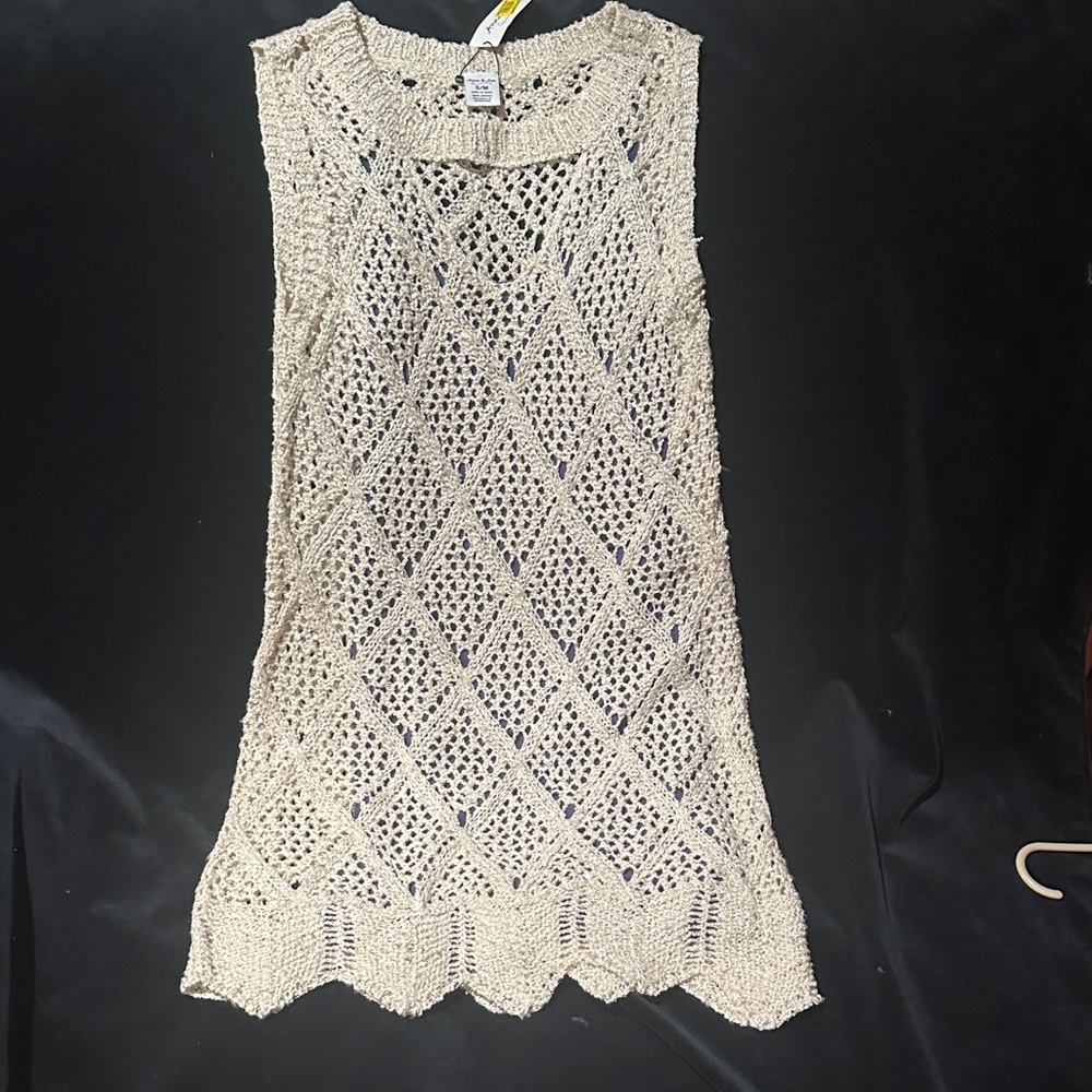 Anna & Ava Cream Crochet Midi Dress